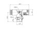 2FM059216 Trójnik wtykowy z gwintem ”T” 4mm-1/8”GZ-4mm -AG