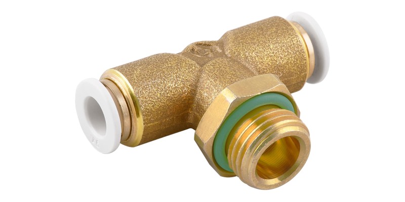 2FM059216 Trójnik wtykowy z gwintem ”T” 4mm-1/8”GZ-4mm -AG