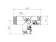 2FM059230 Trójnik wtykowy ”T” 4mm-4mm-4mm -AG
