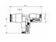 2FM058230 Trójnik wtykowy ”T” 4mm-4mm-4mm -AG