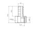2FU003050 Króciec gwintowany prosty, choinka 12mm-1/2”GW -AG 2FU003050 Króciec gwintowany prosty, choinka 12mm-1/2”GW -AG