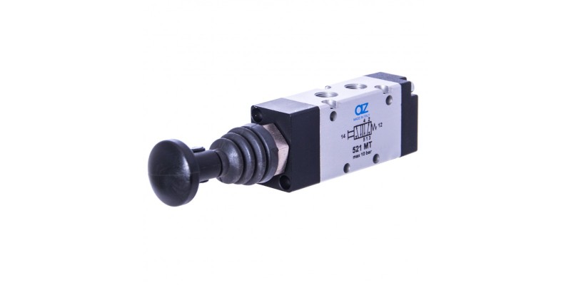 2VR050001 Zawór rozdzielający pneumatyczny ręczny przyciskowy 5/2-1/8”-M (521 MT) AZ